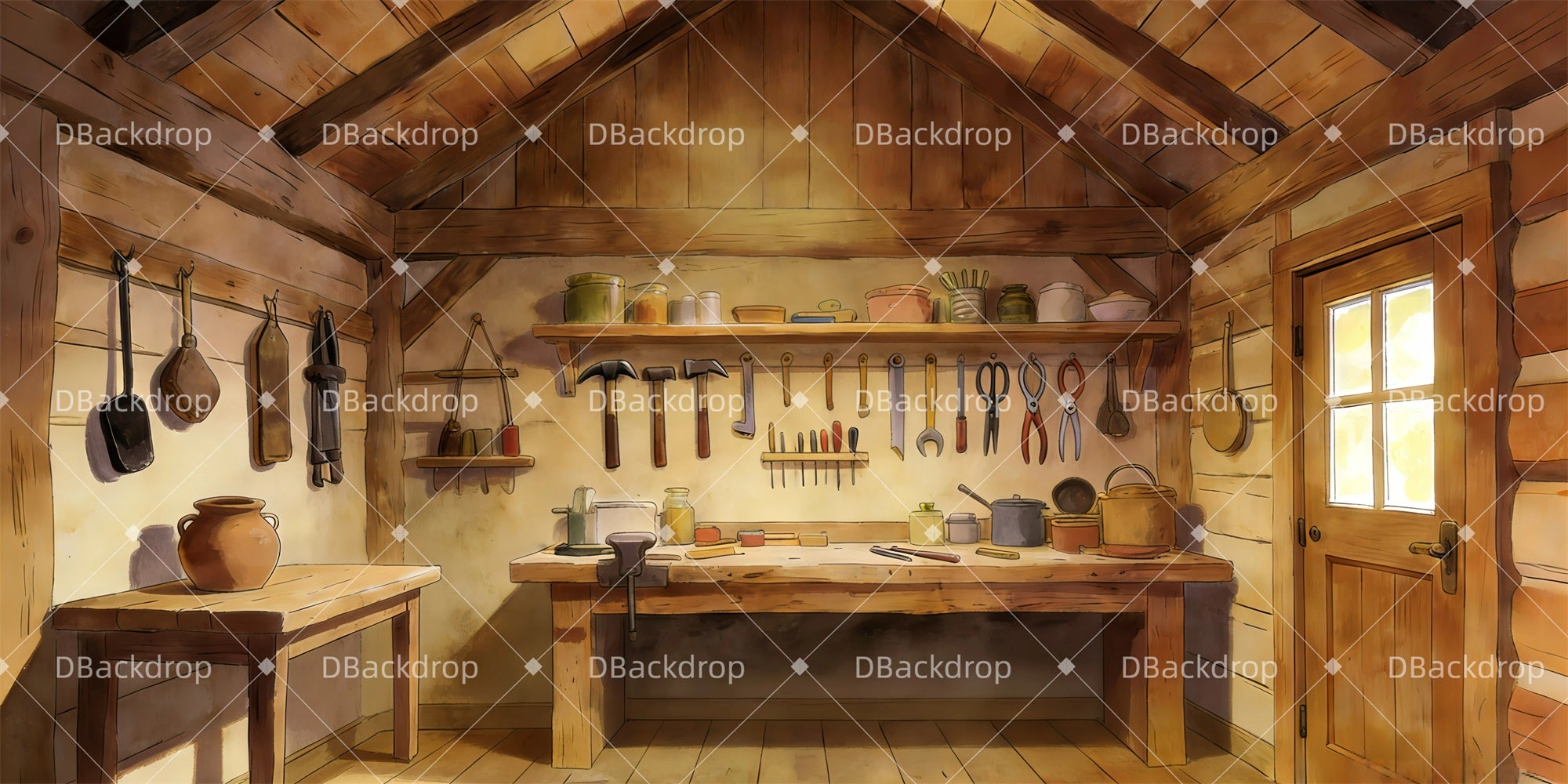 Stage Backdrop Ideas Coppelius Workshop Theater Backdrops For Sale GQ63-T34