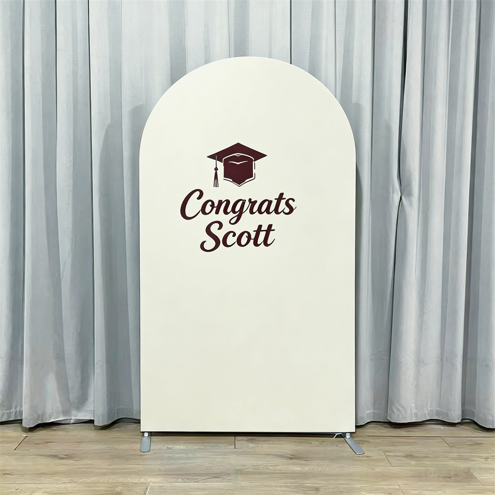 Premium Graduation Backdrop Cream Maroon Custom Graduate High Quality Graduation Backdrop GQ64-14
