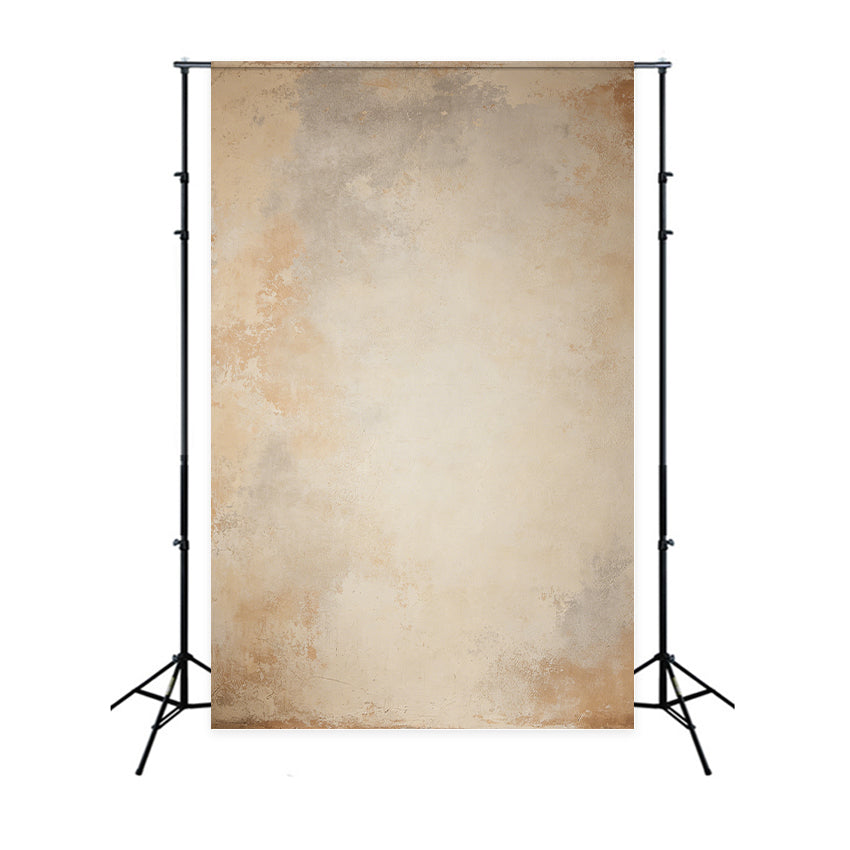 Limewash Backdrop Warm Beige Distressed Stucco Texture Portrait Backdrops GQ64-31
