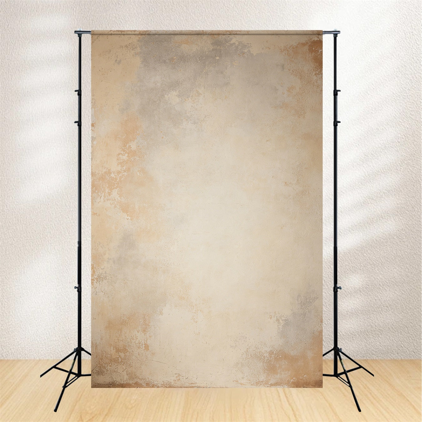 Limewash Backdrop Warm Beige Distressed Stucco Texture Portrait Backdrops GQ64-31