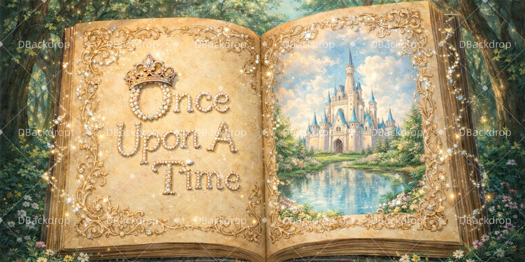 Stage Backdrop Fairytale Storybook Theater Backdrops For Sale GQ65-T4
