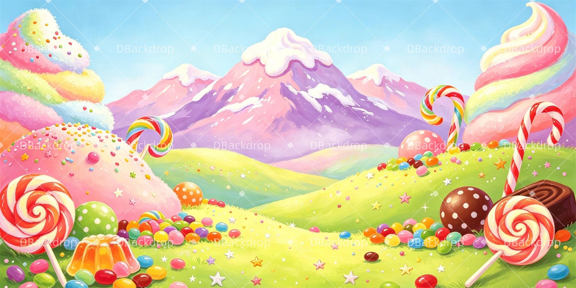 Stage Backdrop Fantasy Candyland Backdrop For Theater Play GQ65-T6