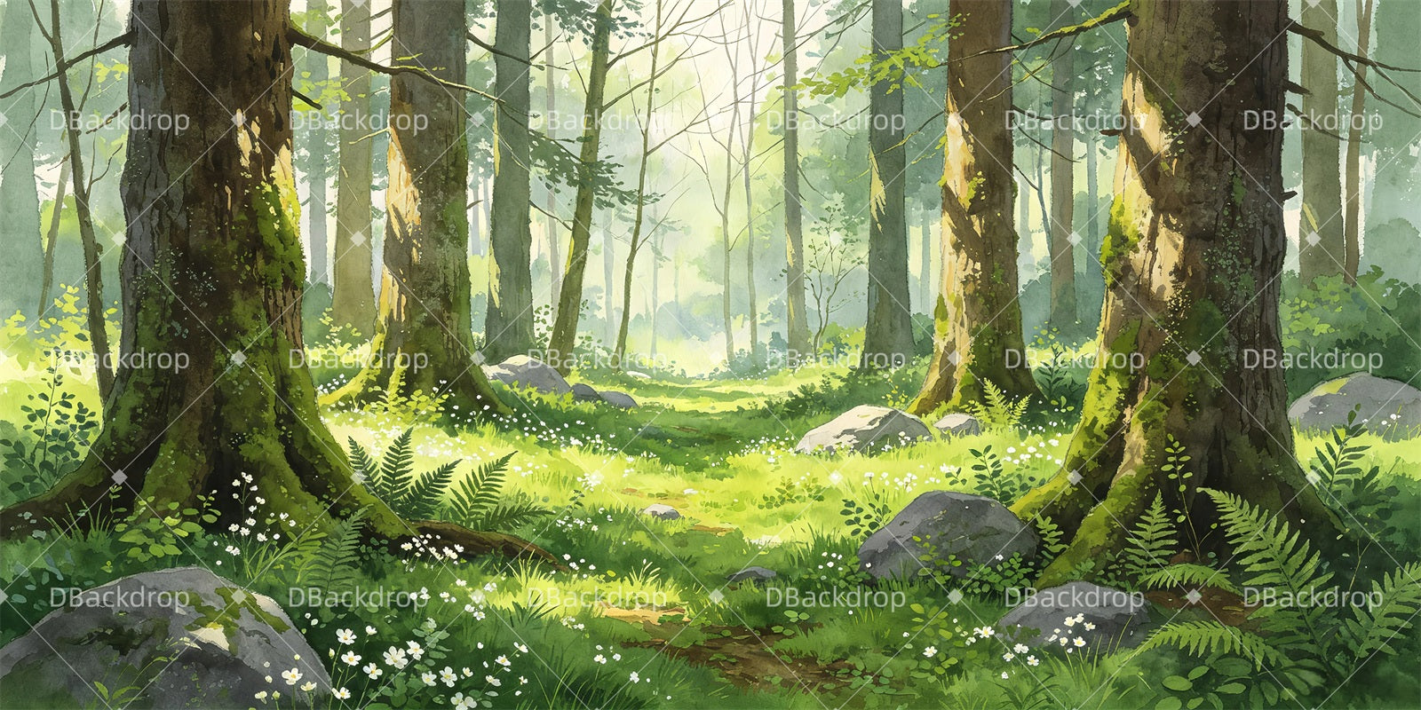 Stage Backdrop Ideas Forest Journey Backdrop For Theater Play GQ65-T97