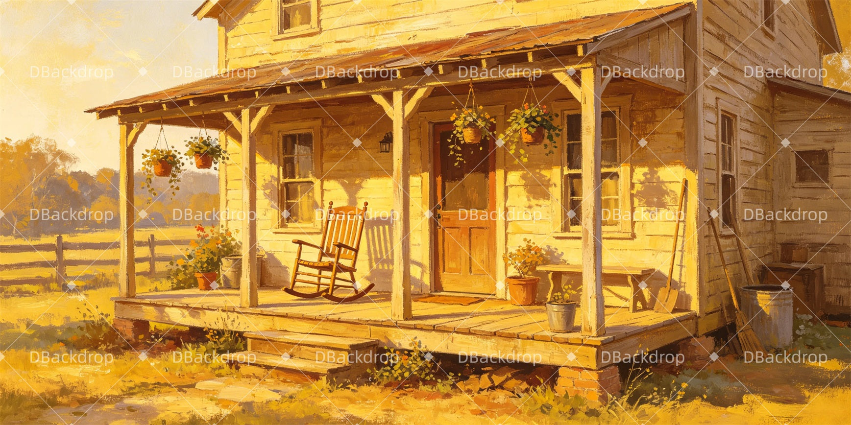 Stage Backdrop Ideas Farmhouse Porch Theater Backdrops GQ66-T34