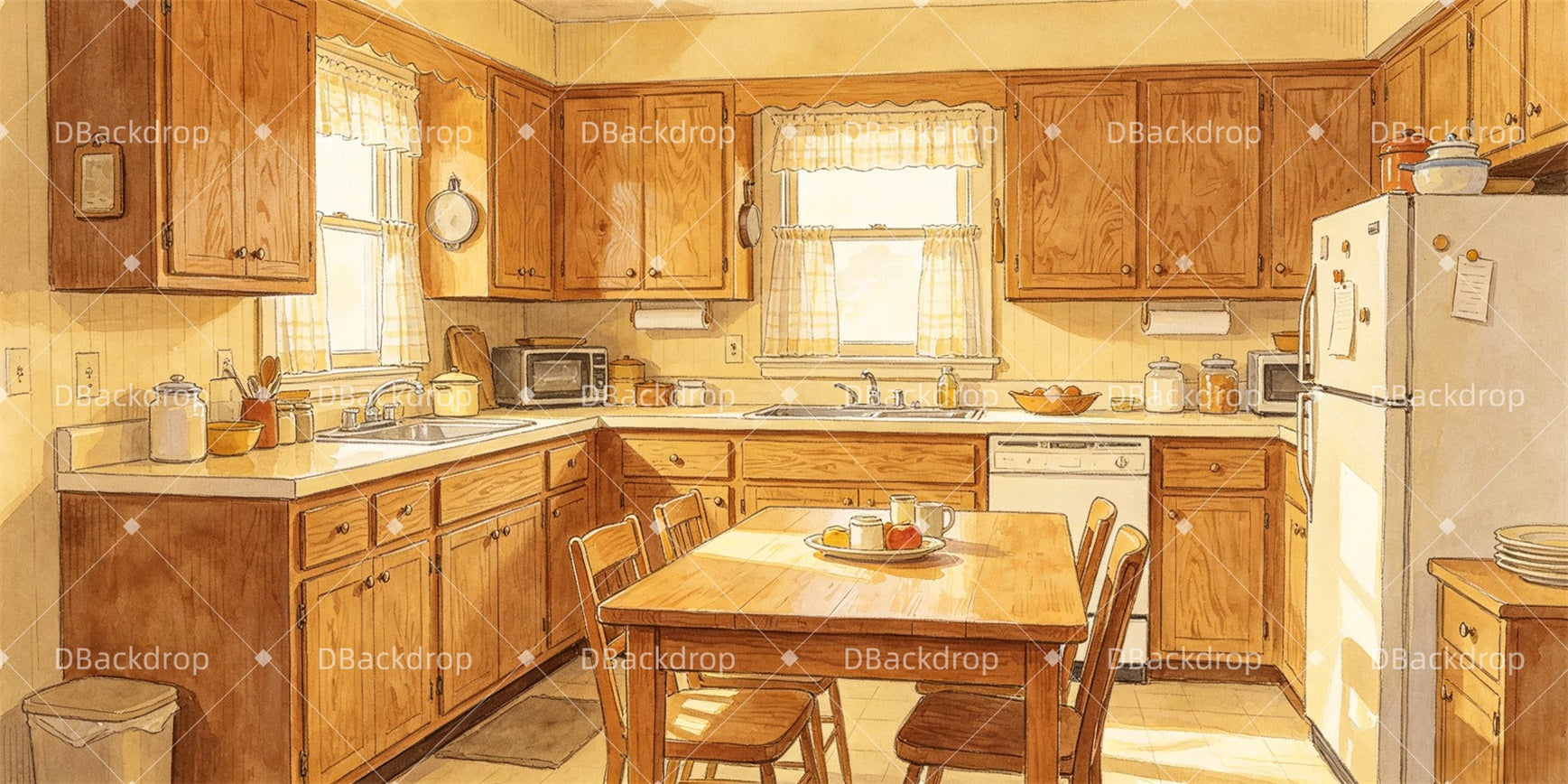 Stage Backdrops For Sale Kitchen Family Scene Theater Backdrop GQ66-T87