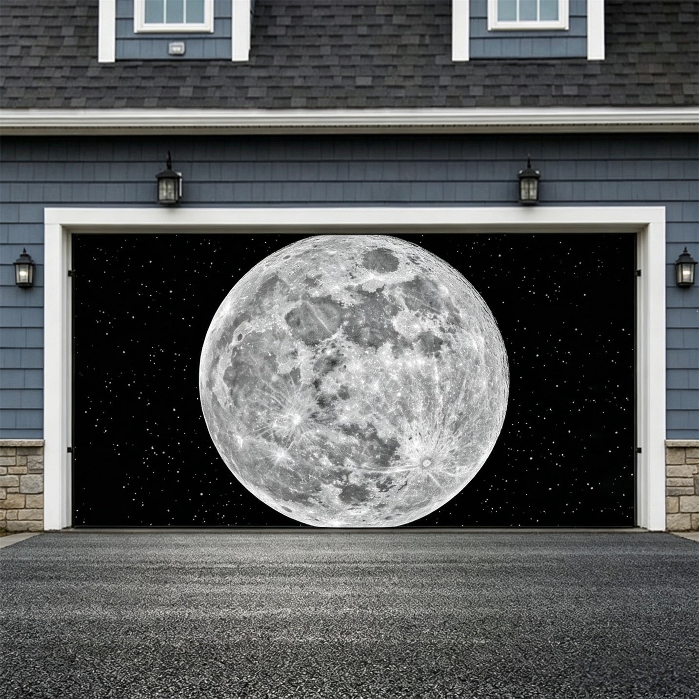 Halloween Giant Full Moon Starscape Large Halloween Garage Door Banner GQ67-11