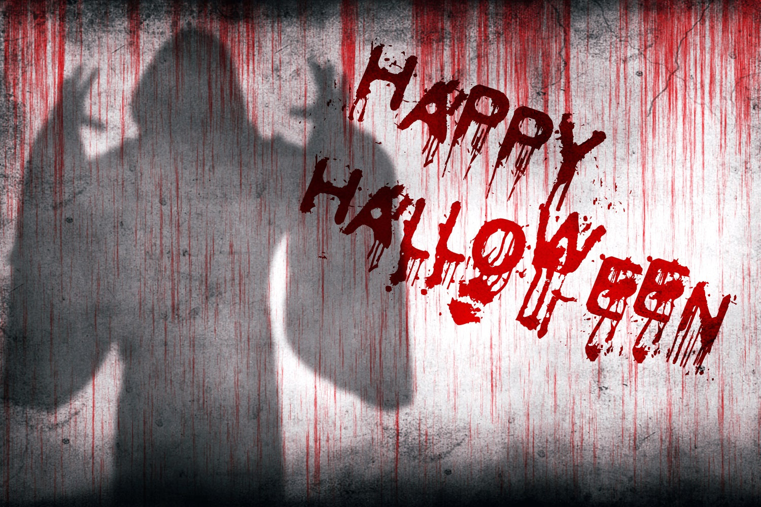 Happy Halloween Backdrop Bloody Shadow Horror Wall Garage Door Banner GQ67-29