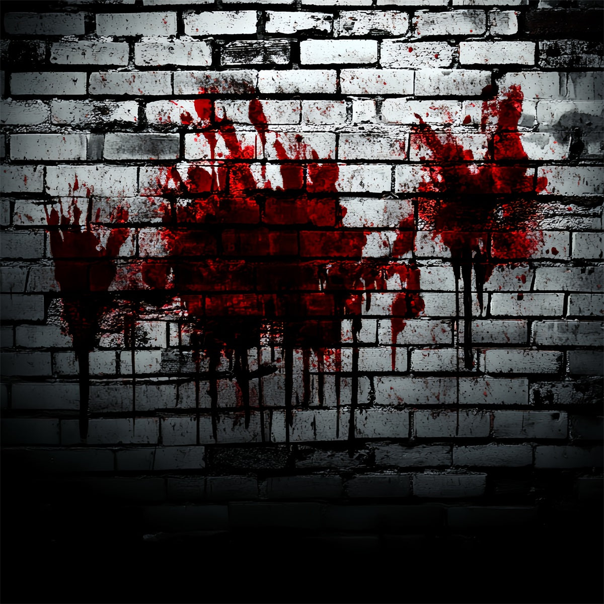 Halloween Backdrop Bloody Brick Wall Halloween Garage Door Banner GQ67-35