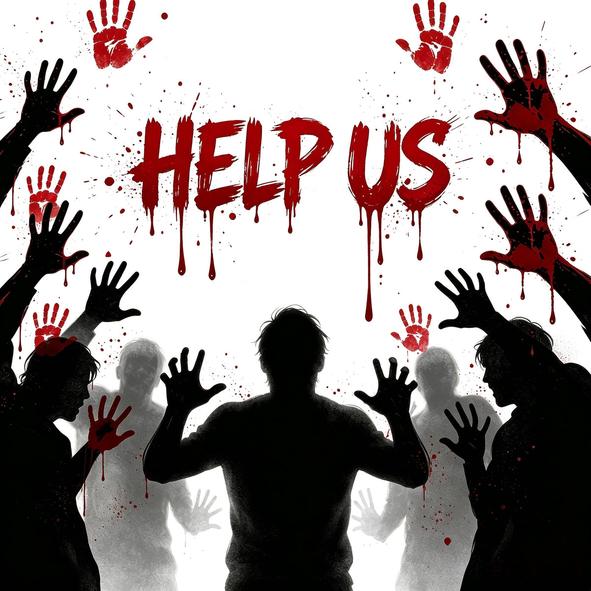 Spooky Halloween Garage Door Cover Bloody Handprint Zombie Halloween Garage Door Banner GQ67-66-1 car