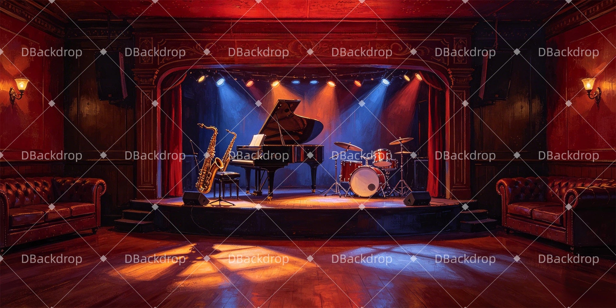 Broadway Stage Backdrop Night Club Backdrop For Theater GQ67-T2