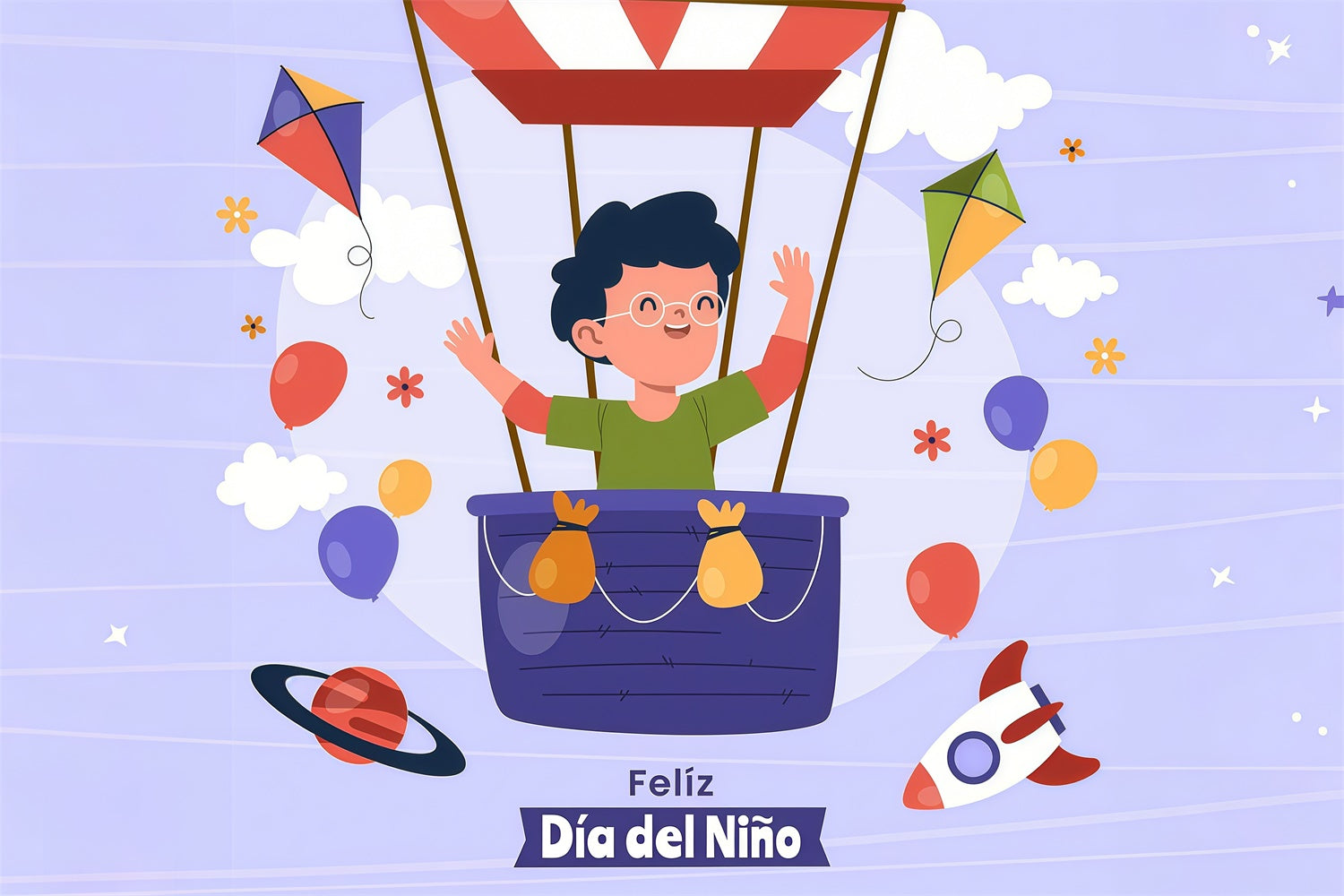 Mexican Children's Day Backdrop Flying High Adventure Backdrop GTY3-137