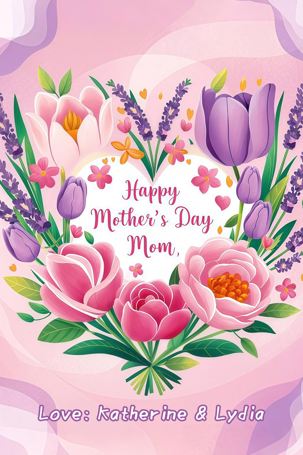 Mothers Day Backdrops Sweet Floral Bouquet Customized Backdrop GTY3-181