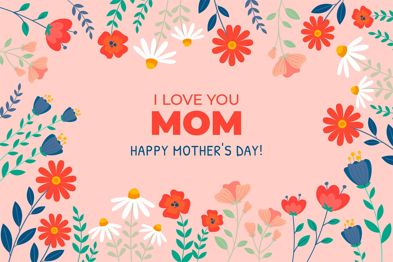 Mother's Day Photography Backdrops Daisy Rose Mom Personalized Backdrop GTY3-202