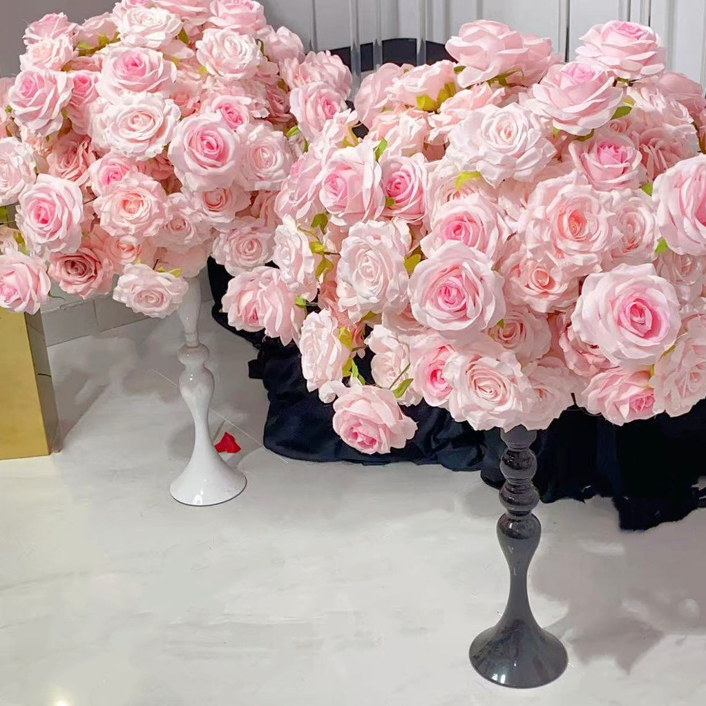 High Density Pink Rose Floral Centerpiece for Wedding Table Decor ADFC-125