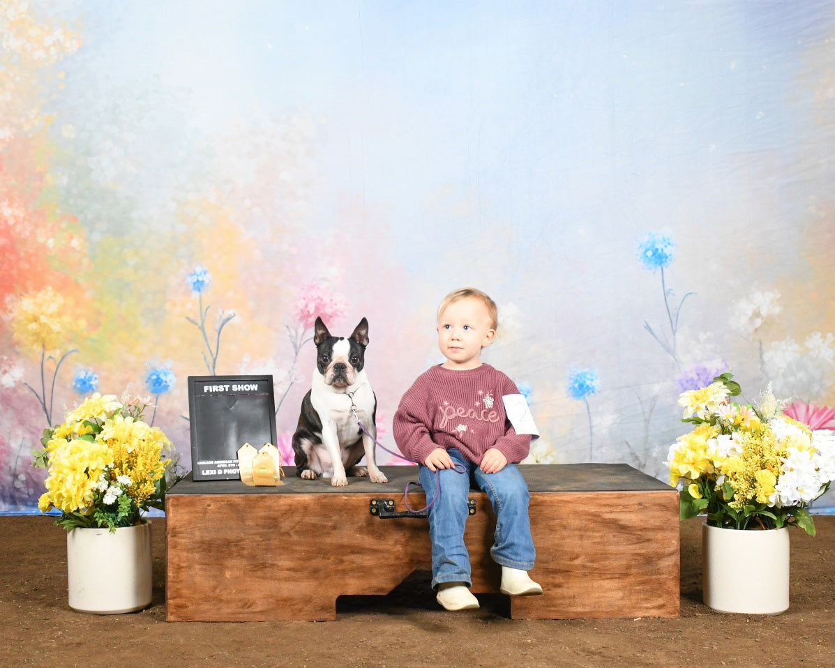 Spring Backdrops Photography Pastel Wildflower Meadow Backdrop LXX1-149