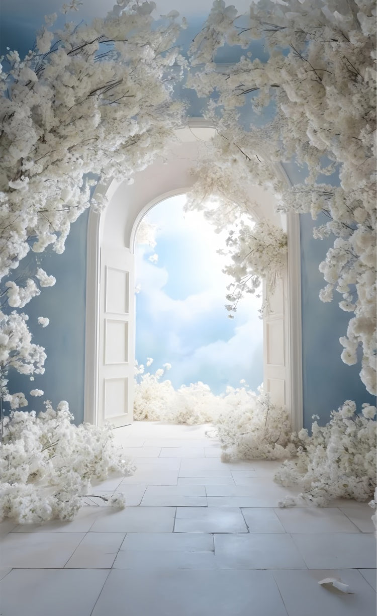 Floral Photography Backdrops Romantic Garden Sky Arch Sweep Backdrop LXX2-271