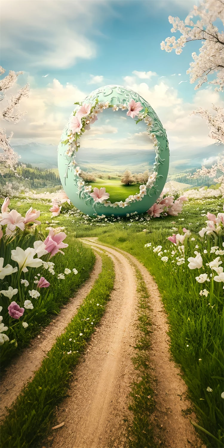 Photo Backdrops Easter Enchanted Floral Meadow Sweep Backdrop LXX2-298