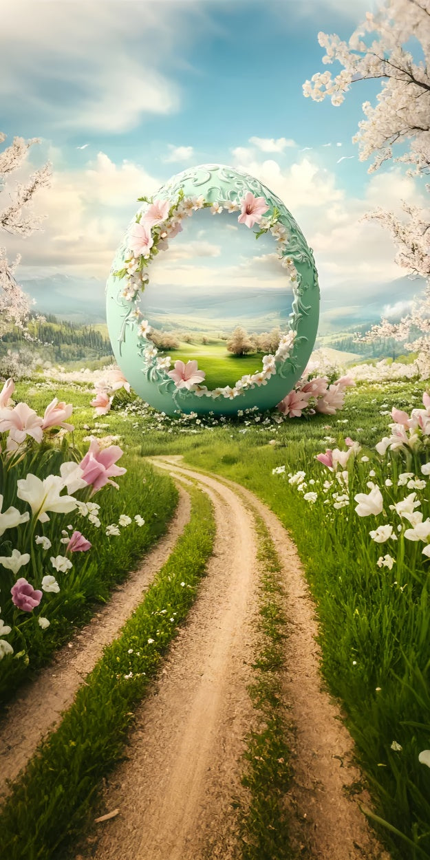 Photo Backdrops Easter Enchanted Floral Meadow Sweep Backdrop LXX2-298