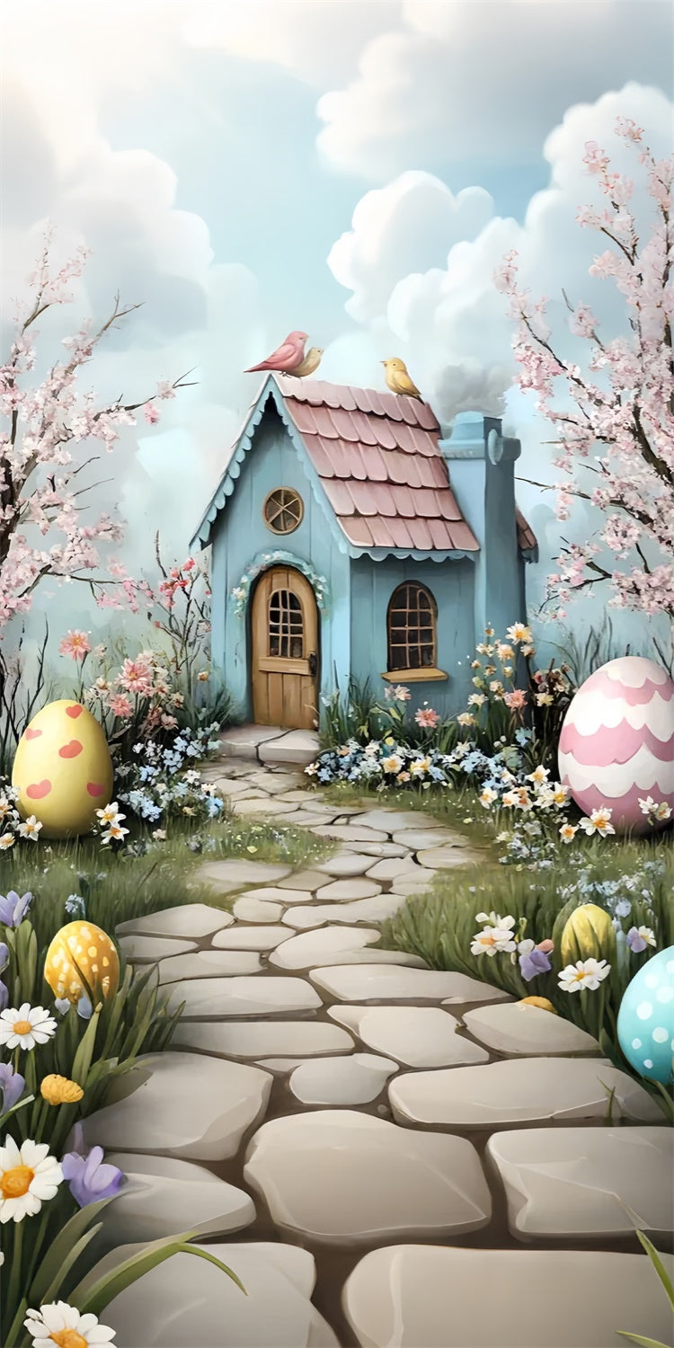 Easter Backdrops Ideas Easter Cottage Cherry Blossom Sweep Backdrop LXX2-304