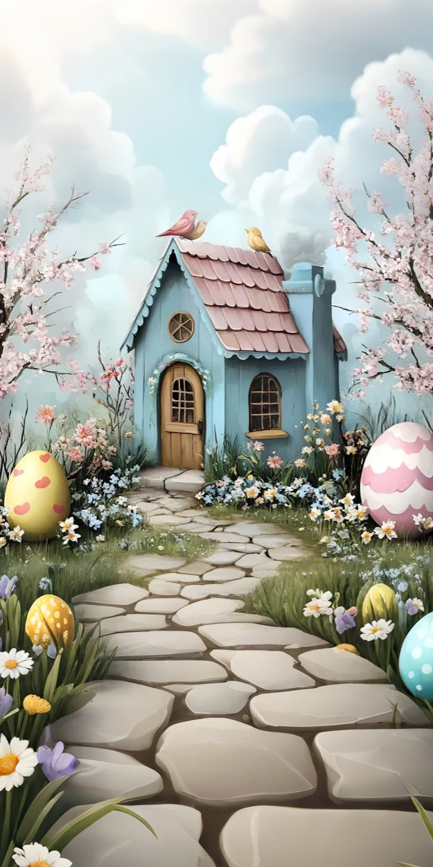Easter Backdrops Ideas Easter Cottage Cherry Blossom Sweep Backdrop LXX2-304