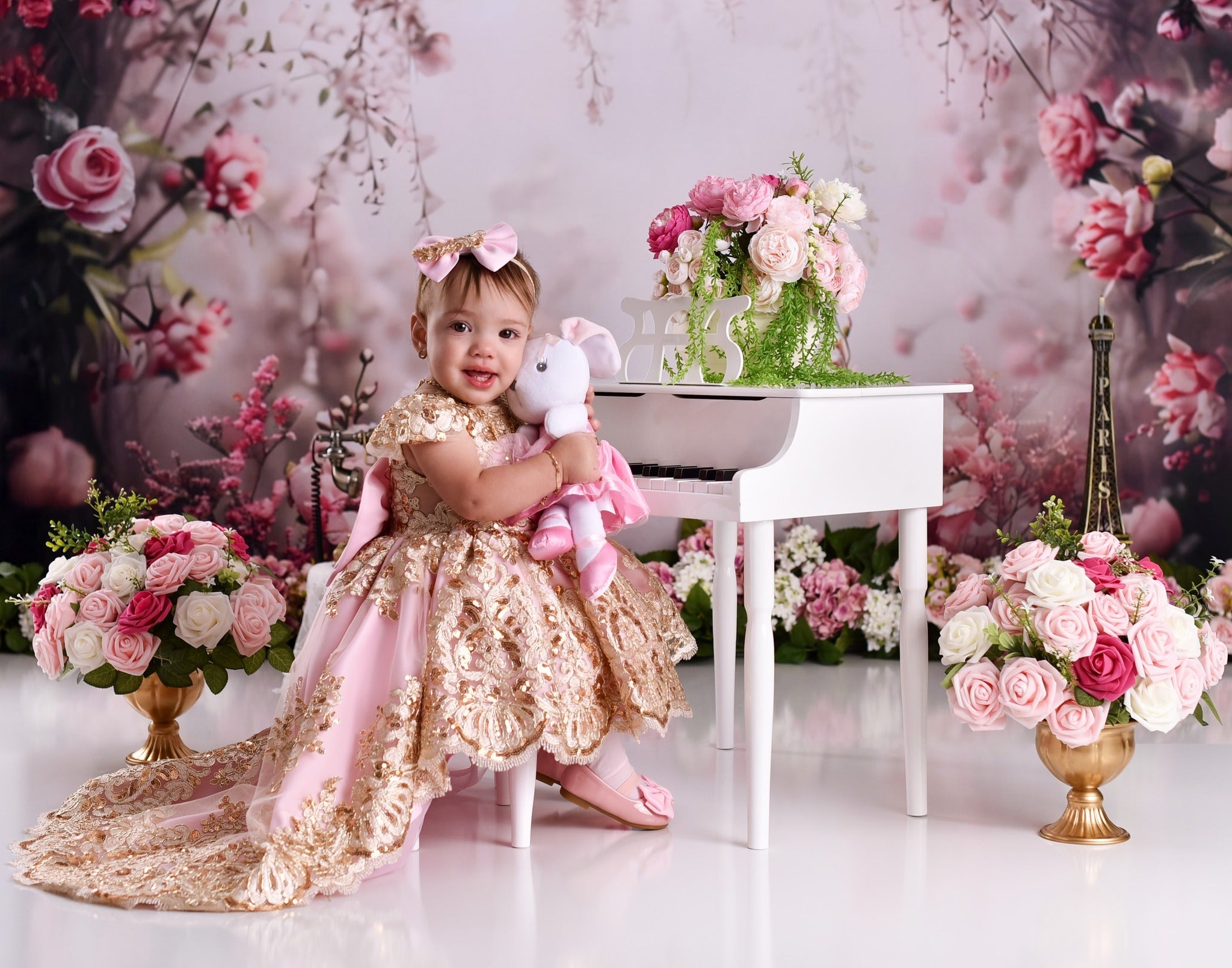 Spring Photography Backdrop Soft Blush Rose Misty Backdrop LXX2-50