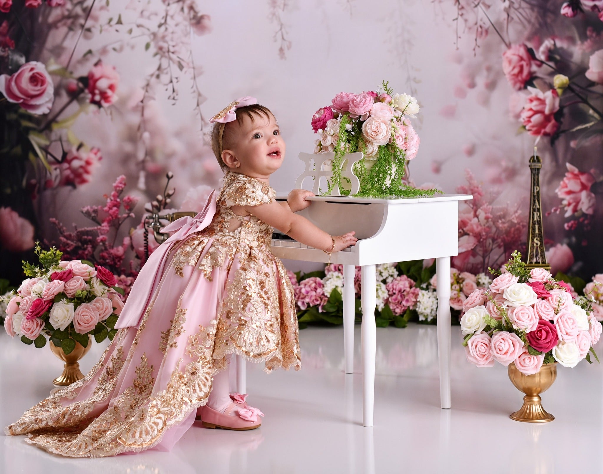 Spring Photography Backdrop Soft Blush Rose Misty Backdrop LXX2-50