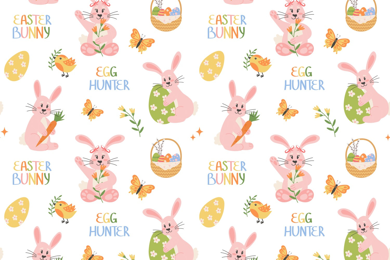 Easter Photo Backdrop Cute Bunny Egg Personalised Backdrop LXX3-95