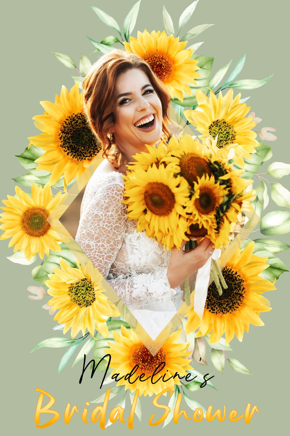 Backdrop For Bridal Shower Rustic Sunflower Custom Backdrop LXX4-109
