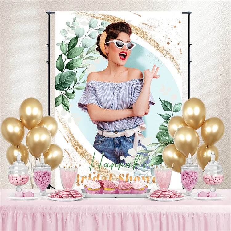Bridal Shower Photo Backdrop Fresh Botanical Personalized Backdrop LXX4-117