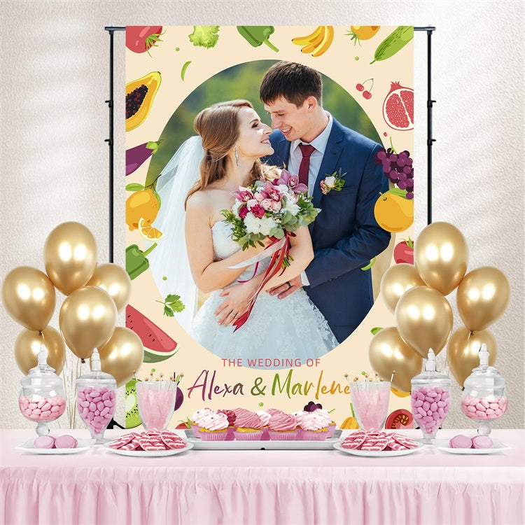 Customized Wedding Backdrop Vibrant Love Orchard Backdrop LXX4-136