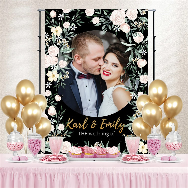 Customized Backdrop For Wedding Flower Modern Backdrop LXX4-137