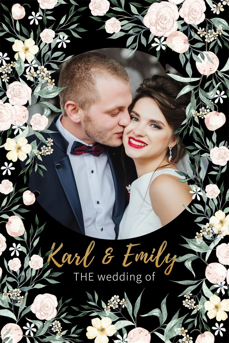 Customized Backdrop For Wedding Flower Modern Backdrop LXX4-137