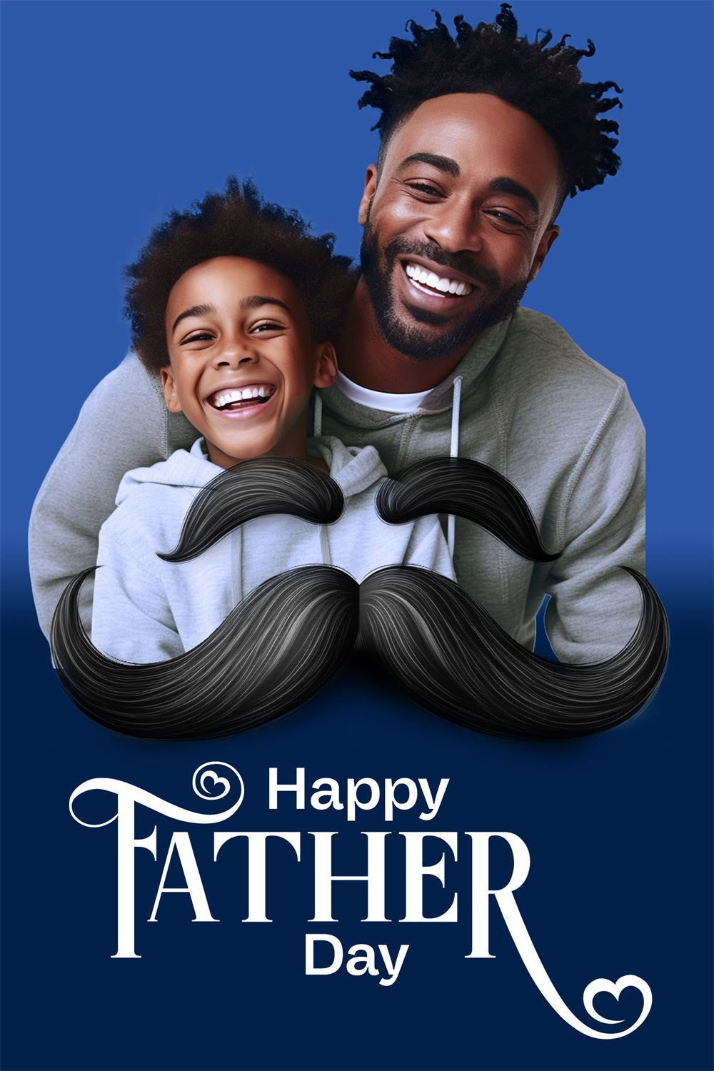 Backdrop For Fathers Day Mustache Style Personalised Backdrop LXX4-68