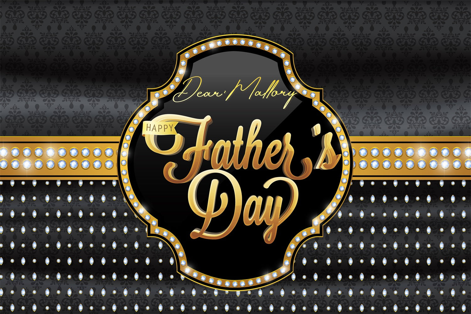 Fathers Day Backdrops Black Diamond Personalised Backdrop LXX4-79