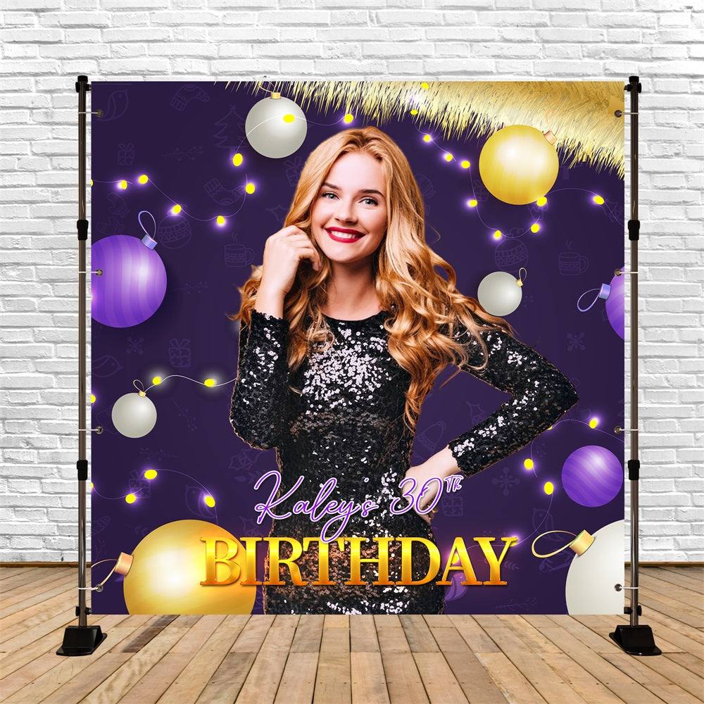 Birthday Backdrop Ideas Baubles 30th Party Personalized Backdrop LXX5-142