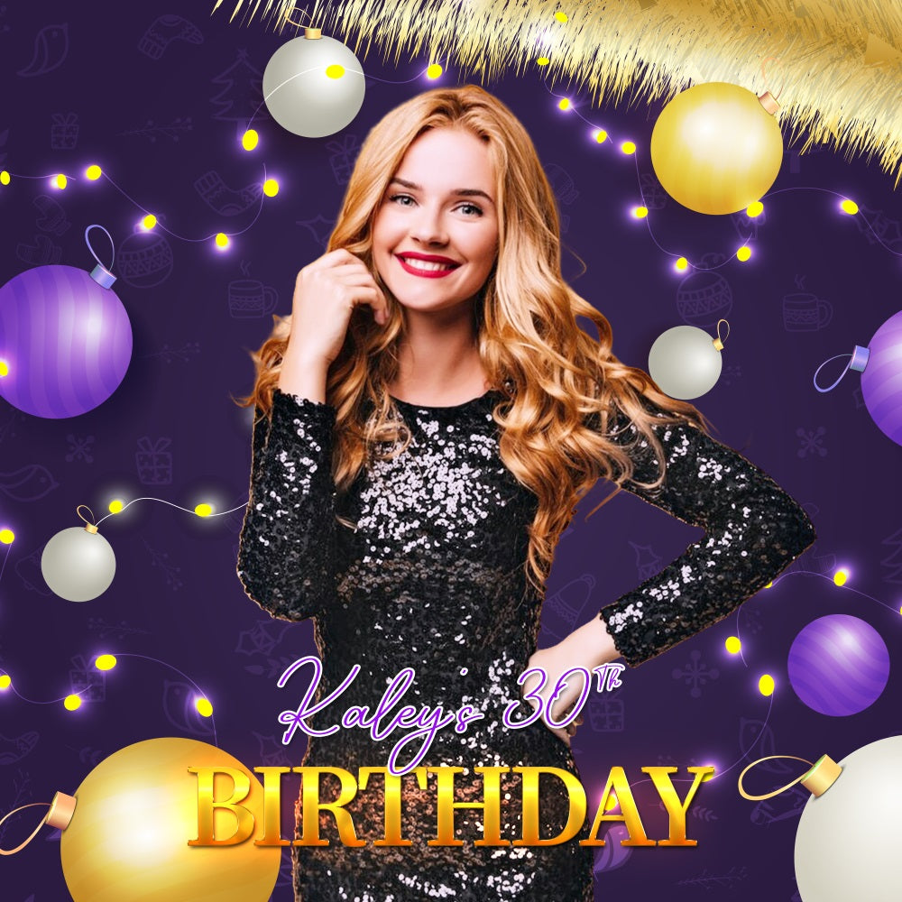 Birthday Backdrop Ideas Baubles 30th Party Personalized Backdrop LXX5-142
