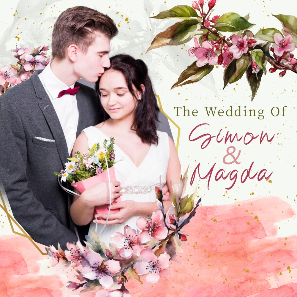 Backdrop For Wedding Botanical Watercolor Customized Backdrop LXX5-188