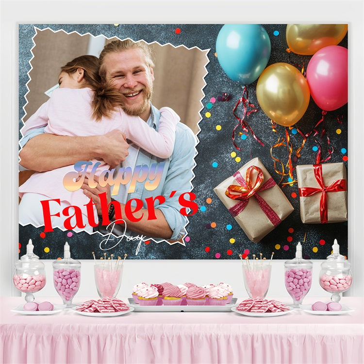 Father's Day Backdrop Ideas Colorful Celebration Balloon Personalized Backdrop LXX5-35