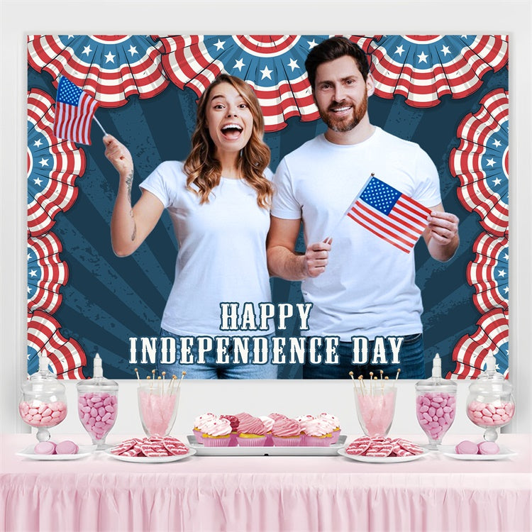 Independence Day Backdrops Flag Celebration Customized Backdrop LXX5-58