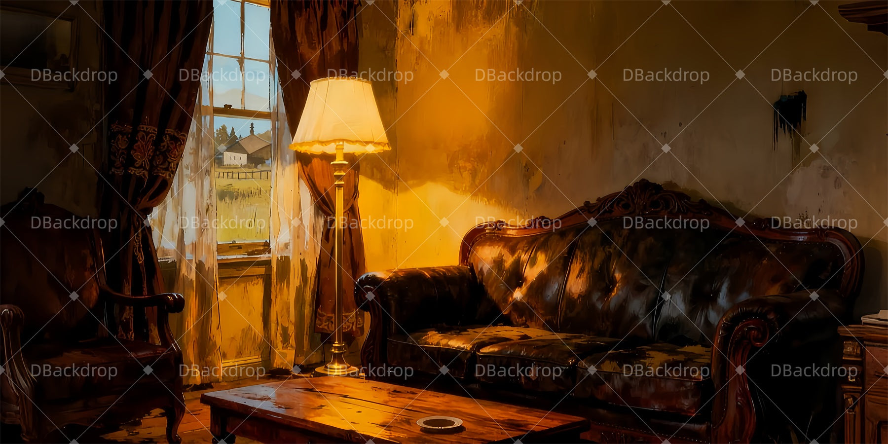 Performance Backdrops Ren's Living Room Theater Stage Backdrop LXX510-T10