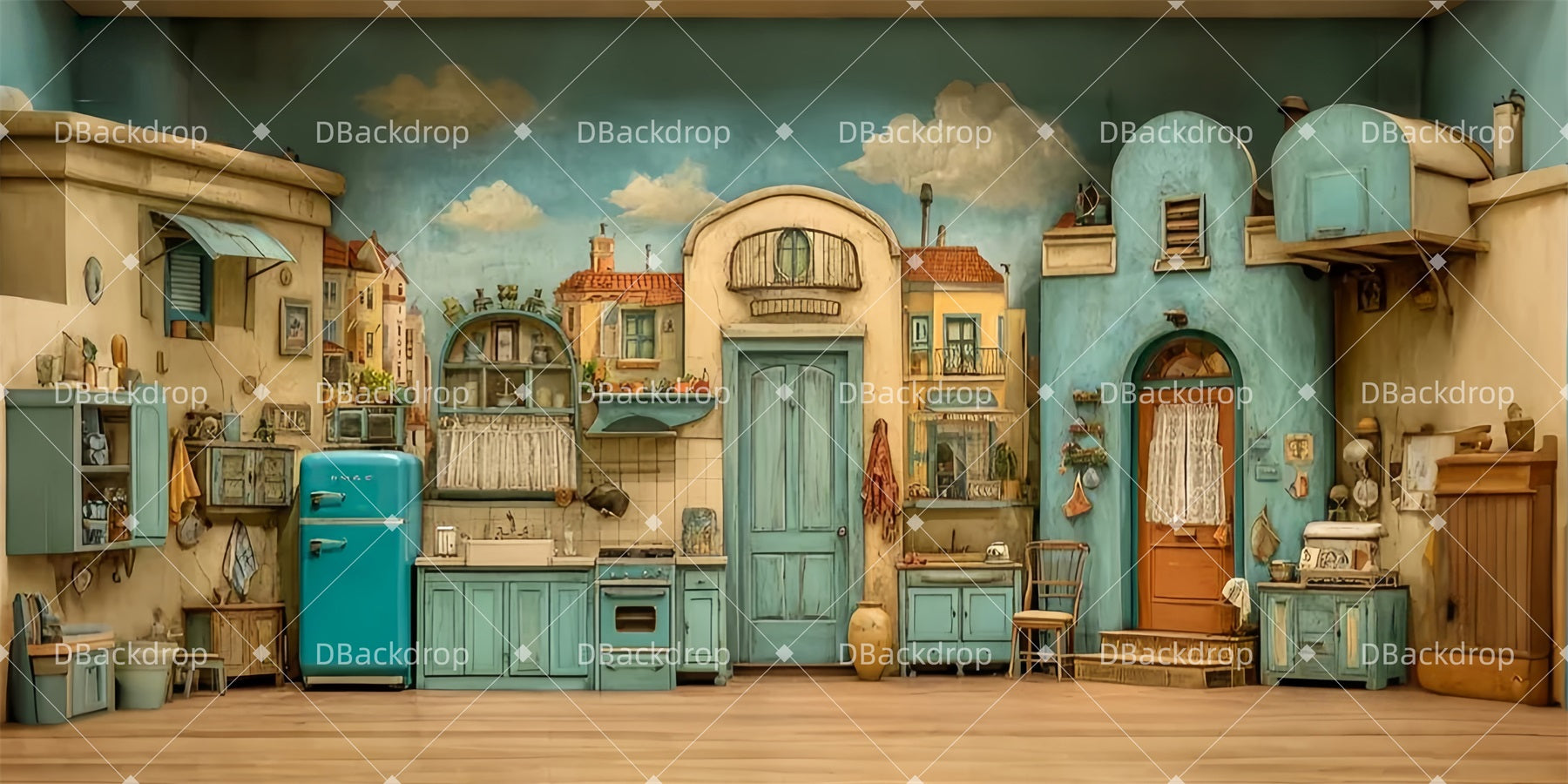 Performance Backdrops Cozy Kitchen Decor Stage Backdrops LXX510-T32