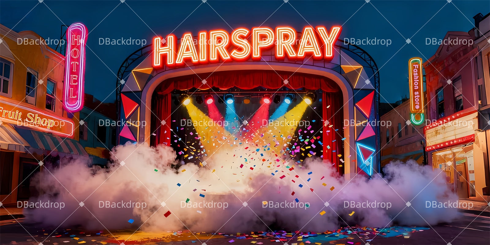 Dance Backdrop Hairspray Show Stage Broadway Stage Backdrop LXX510-T39