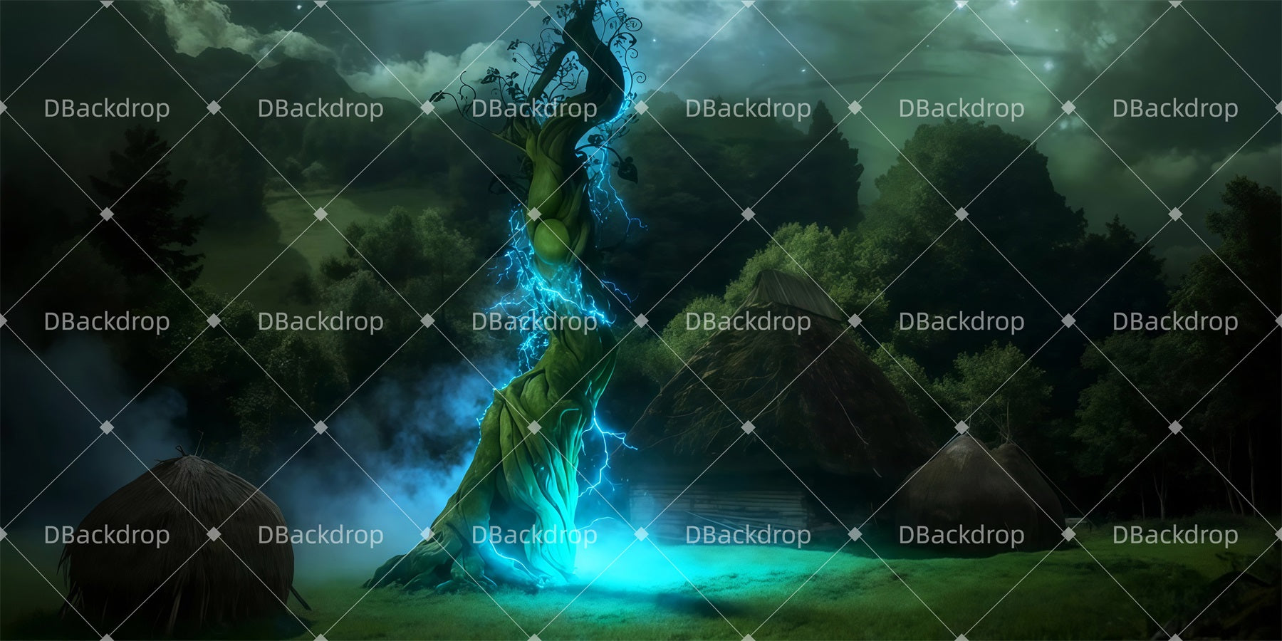 Forest Stage Backdrop Magic Beanstalk Theater Backdrop LXX510-T61