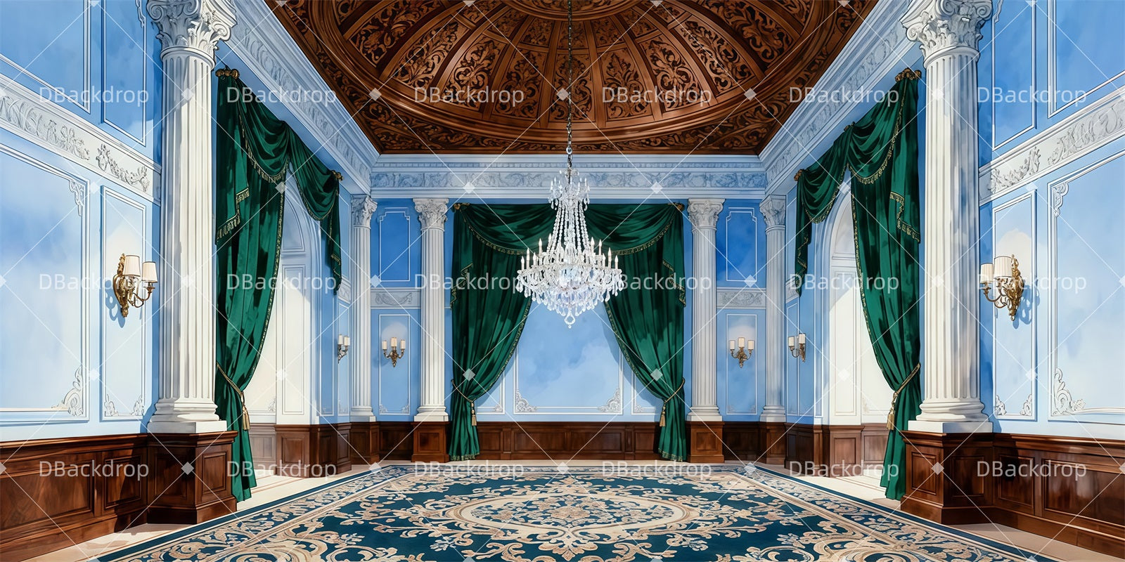 Dance Recital Backdrops Victorian Ballroom Theater Stage Backdrop LXX511-T115