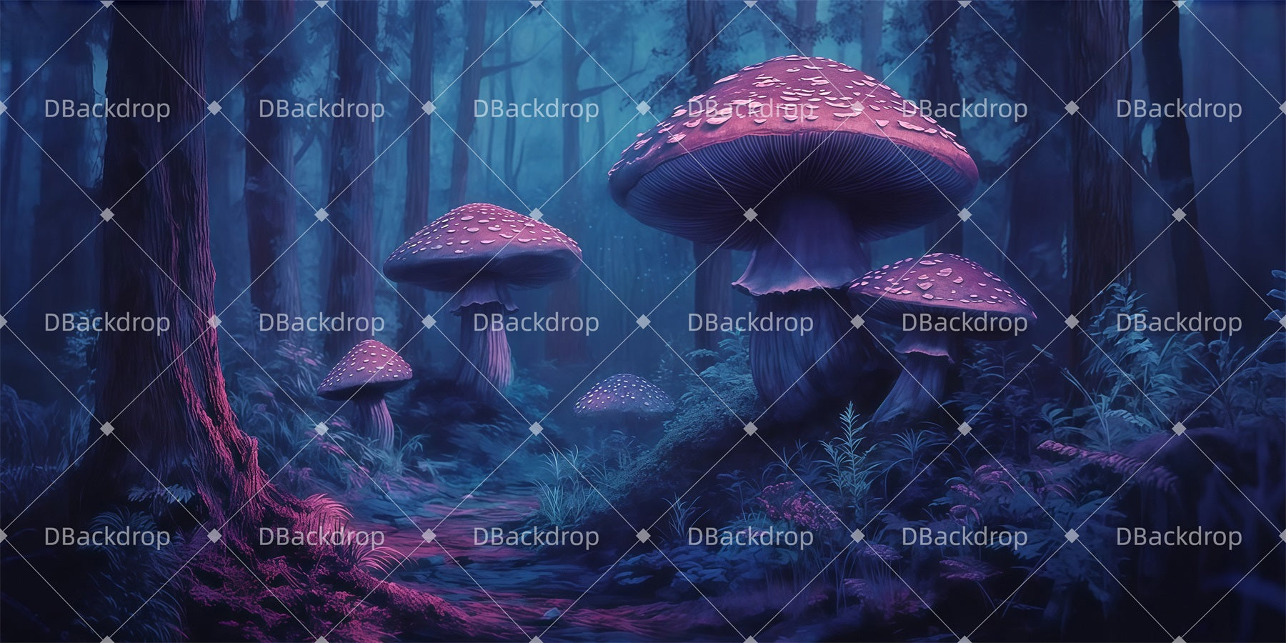 School Play Backdrop Twilight Magic Grove Forest Stage Backdrop LXX511-T119