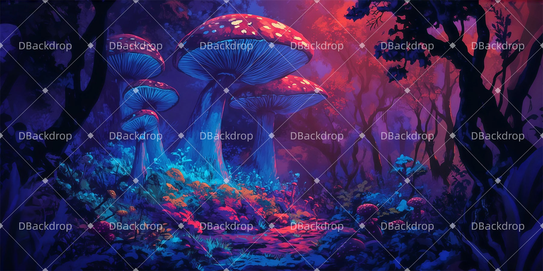 Forest Stage Backdrop Mystic Mushroom Forest Performance Backdrops LXX511-T120