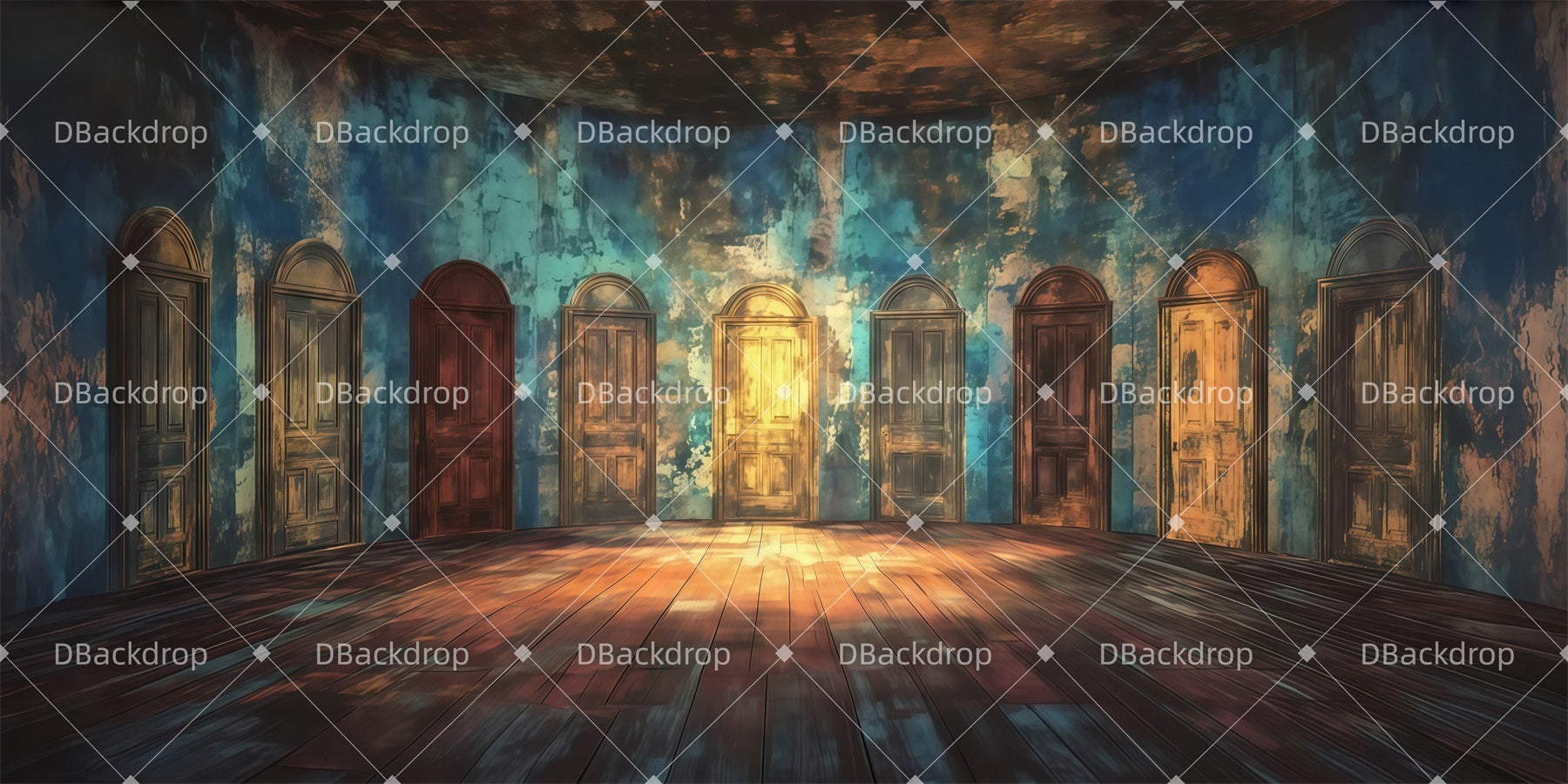 Theater Stage Backdrop Mystery Door Hall Large Stage Backdrops LXX511-T124