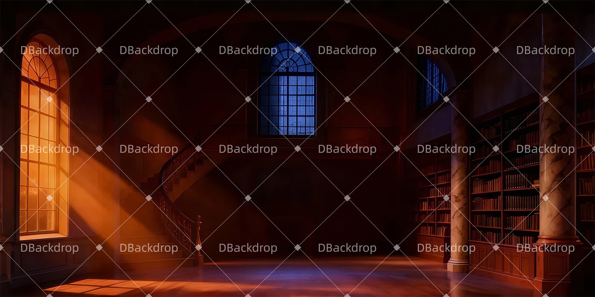 Movie Theater Backdrop Evening Study Hall Stage Backdrop LXX511-T19