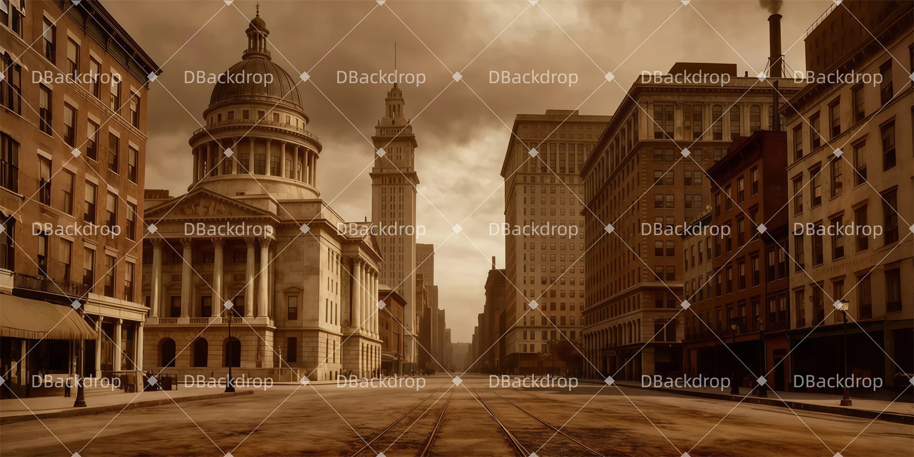 Theater Backdrops For Sale Historic City Square Stage Backdrop LXX511-T33