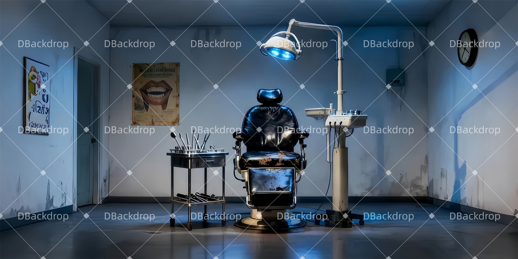 Stage Backdrops Creepy Dentist Room Backdrops For Theater LXX511-T7